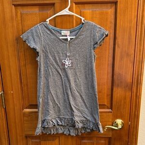 NWT Matilda Jane Gray Kids Ruffle Hem Top